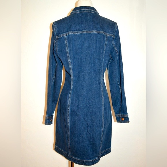 MADEWELL Denim Seamed Button-Front mini Dress long sleeve - Picture 8 of 13